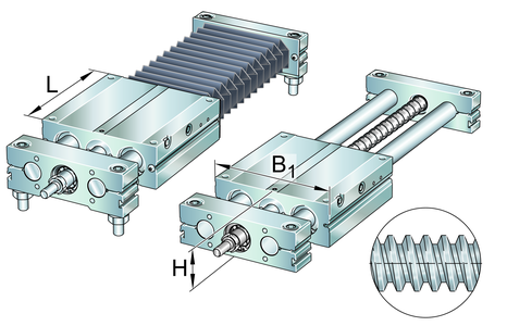 Стол линейного перемещения INA LTE25-160-A-TR16x4-M-0