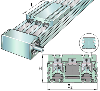 Модуль линейного перемещения INA MDKUVE15-500-3ZR-N