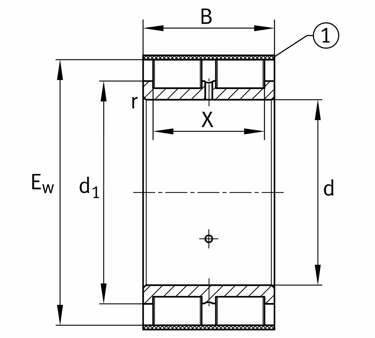 Цилиндрический роликоподшипник INA RSL185022-A