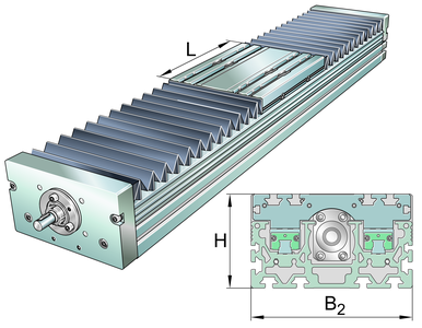 Модуль линейного перемещения INA MDKUVE15-240-KGT/10-F-2SPU-N