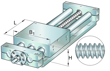 Стол линейного перемещения INA LTS16-100-TR12x3-M-0