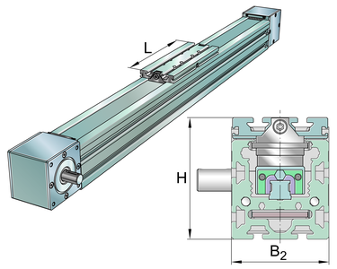 Модуль линейного перемещения INA MKUSE25-250-ZR