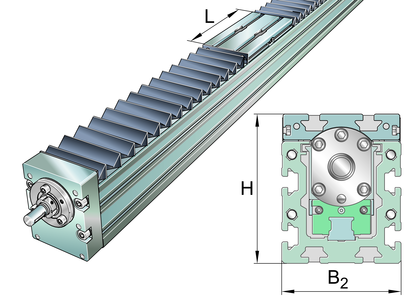 Модуль линейного перемещения INA MKKUVE20-200-KGT/5-FM-N